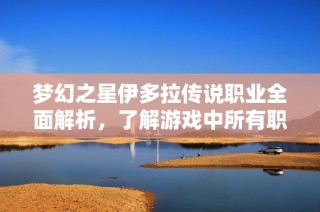 梦幻之星伊多拉传说职业全面解析，了解游戏中所有职业特点与技能