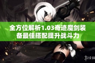 全方位解析1.03奇迹魔剑装备最佳搭配提升战斗力