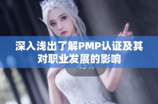 深入浅出了解PMP认证及其对职业发展的影响