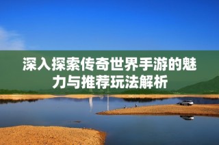 深入探索传奇世界手游的魅力与推荐玩法解析