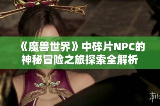 《魔兽世界》中碎片NPC的神秘冒险之旅探索全解析