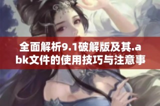 全面解析9.1破解版及其.abk文件的使用技巧与注意事项