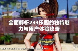 全面解析233乐园的独特魅力与用户体验攻略