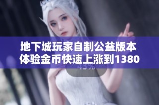 地下城玩家自制公益版本 体验金币快速上涨到13800万的乐趣