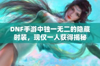 DNF手游中独一无二的隐藏时装，现仅一人获得揭秘