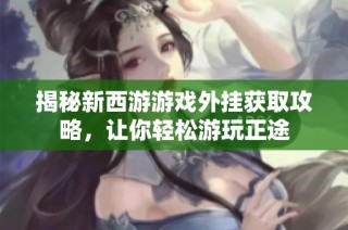揭秘新西游游戏外挂获取攻略，让你轻松游玩正途