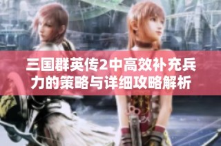 三国群英传2中高效补充兵力的策略与详细攻略解析