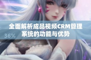 全面解析成品视频CRM管理系统的功能与优势