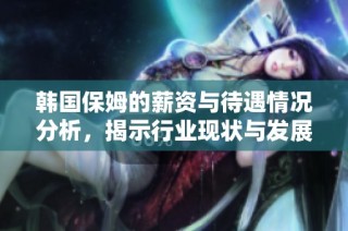 韩国保姆的薪资与待遇情况分析，揭示行业现状与发展潜力