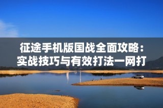 征途手机版国战全面攻略：实战技巧与有效打法一网打尽