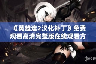 《英雄连2汉化补丁》免费观看高清完整版在线观看方法揭秘
