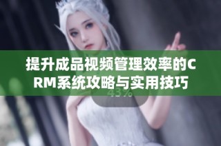 提升成品视频管理效率的CRM系统攻略与实用技巧
