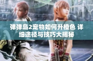 弹弹岛2宠物如何升橙色 详细途径与技巧大揭秘