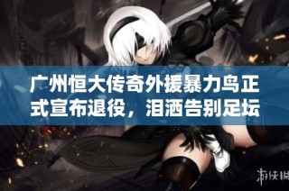 广州恒大传奇外援暴力鸟正式宣布退役，泪洒告别足坛