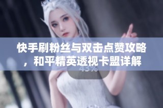 快手刷粉丝与双击点赞攻略，和平精英透视卡盟详解