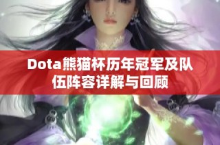 Dota熊猫杯历年冠军及队伍阵容详解与回顾