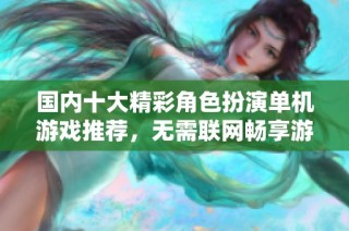 国内十大精彩角色扮演单机游戏推荐，无需联网畅享游戏乐趣