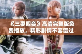 《三妻四妾》高清完整版免费播放，精彩剧情不容错过