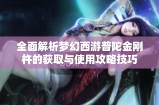 全面解析梦幻西游普陀金刚杵的获取与使用攻略技巧