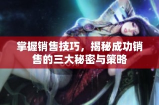 掌握销售技巧，揭秘成功销售的三大秘密与策略
