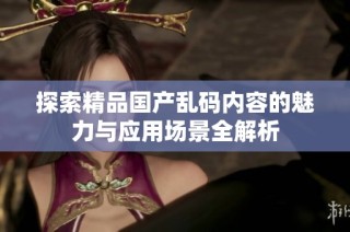 探索精品国产乱码内容的魅力与应用场景全解析