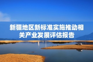 新疆地区新标准实施推动相关产业发展评估报告