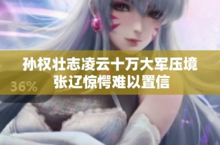 孙权壮志凌云十万大军压境 张辽惊愕难以置信
