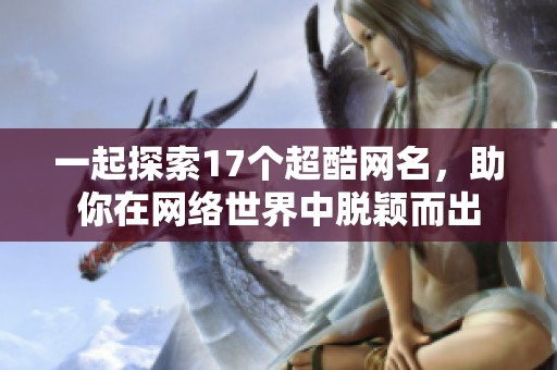 一起探索17个超酷网名，助你在网络世界中脱颖而出