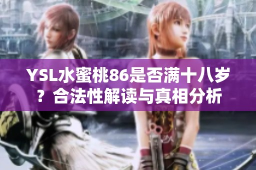 YSL水蜜桃86是否满十八岁？合法性解读与真相分析