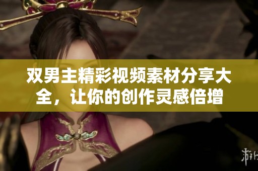双男主精彩视频素材分享大全，让你的创作灵感倍增