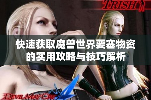 快速获取魔兽世界要塞物资的实用攻略与技巧解析