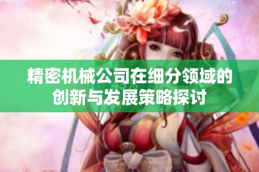 精密机械公司在细分领域的创新与发展策略探讨
