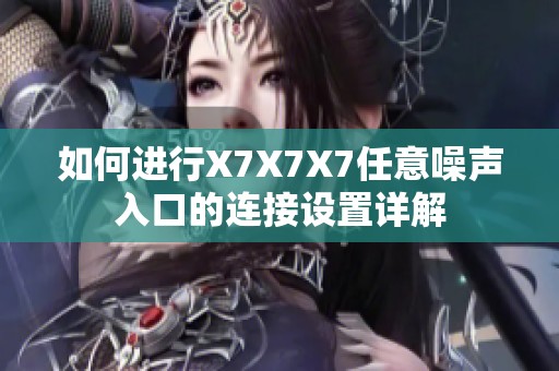 如何进行X7X7X7任意噪声入口的连接设置详解
