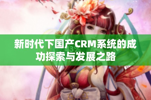 新时代下国产CRM系统的成功探索与发展之路