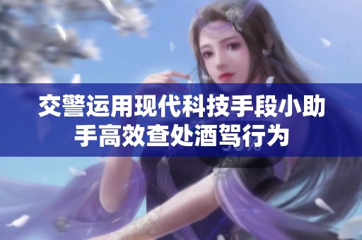 交警运用现代科技手段小助手高效查处酒驾行为