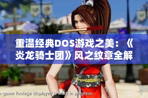 重温经典DOS游戏之美：《炎龙骑士团》风之纹章全解析
