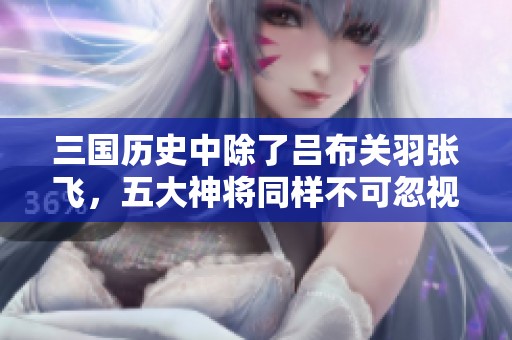 三国历史中除了吕布关羽张飞，五大神将同样不可忽视