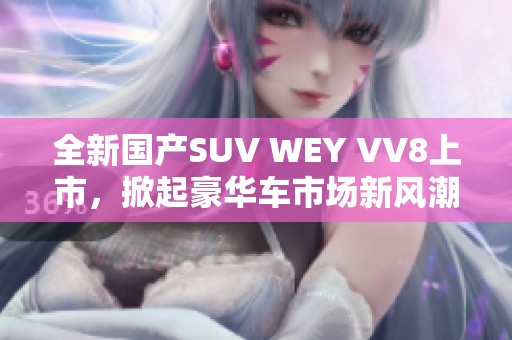 全新国产SUV WEY VV8上市，掀起豪华车市场新风潮