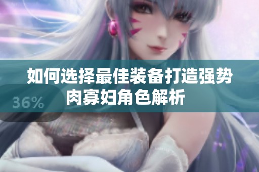 如何选择最佳装备打造强势肉寡妇角色解析  