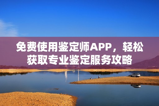 免费使用鉴定师APP，轻松获取专业鉴定服务攻略