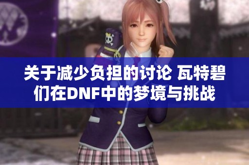 关于减少负担的讨论 瓦特碧们在DNF中的梦境与挑战
