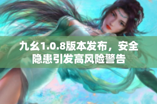 九幺1.0.8版本发布，安全隐患引发高风险警告