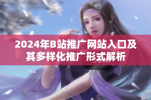 2024年B站推广网站入口及其多样化推广形式解析