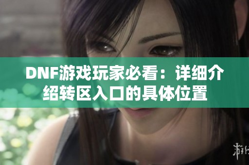 DNF游戏玩家必看：详细介绍转区入口的具体位置