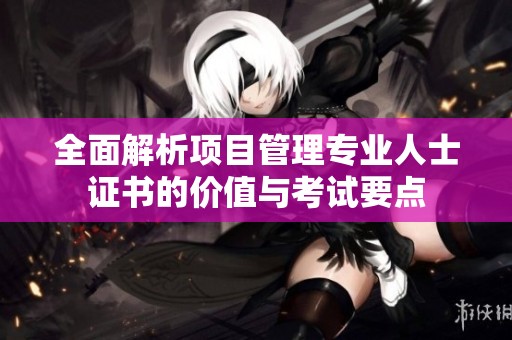 全面解析项目管理专业人士证书的价值与考试要点