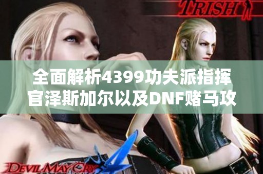 全面解析4399功夫派指挥官泽斯加尔以及DNF赌马攻略和天下3职业分析