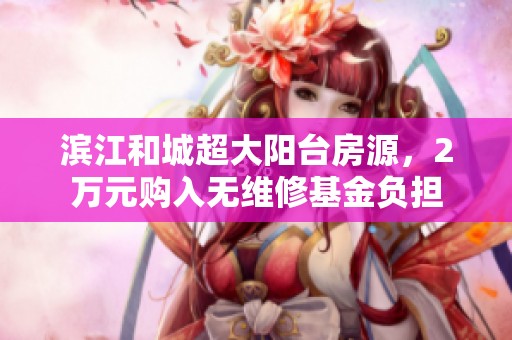 滨江和城超大阳台房源，2万元购入无维修基金负担