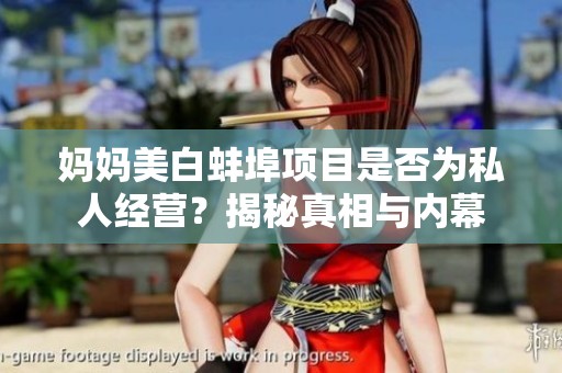 妈妈美白蚌埠项目是否为私人经营？揭秘真相与内幕