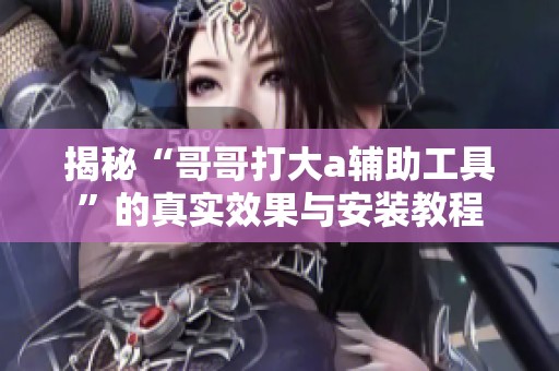 揭秘“哥哥打大a辅助工具”的真实效果与安装教程