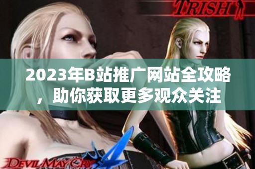 2023年B站推广网站全攻略，助你获取更多观众关注